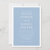 Invitation Mariage photo Dusty Blue QR Code (Devant)