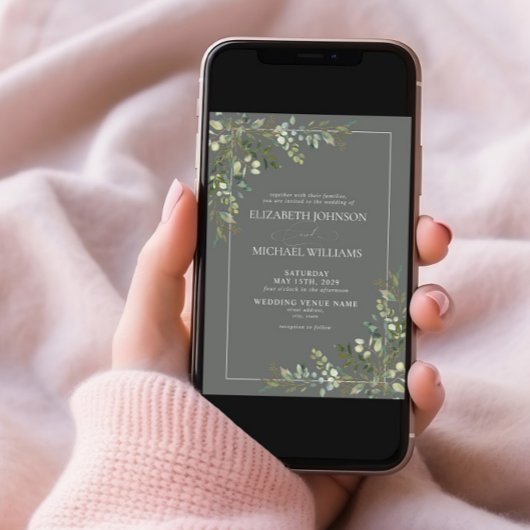 Invitation Mariage photo écologique de la zone botanique d'Eu