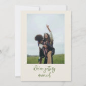 Invitation Mariage photo écrit à la main dessiné (Dos)