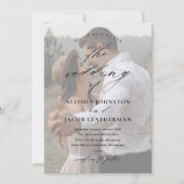 Invitation Mariage photo écriture élégante (Devant)