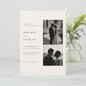 Invitation Mariage photo éditorial de luxe (Debout devant)