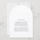 Invitation Mariage Photo Éditorial Moderne (Dos)