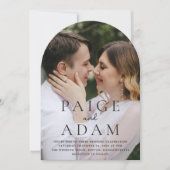 Invitation Mariage Photo Éditorial Moderne (Devant)