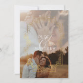 Invitation Mariage photo Elegance Gold & White (Dos)
