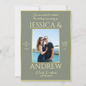 Invitation Mariage photo Elegance moderne Anniversaire (Devant)