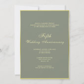 Invitation Mariage photo Elegance moderne Anniversaire (Dos)