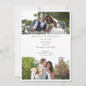 Invitation Mariage photo élégant (Devant)