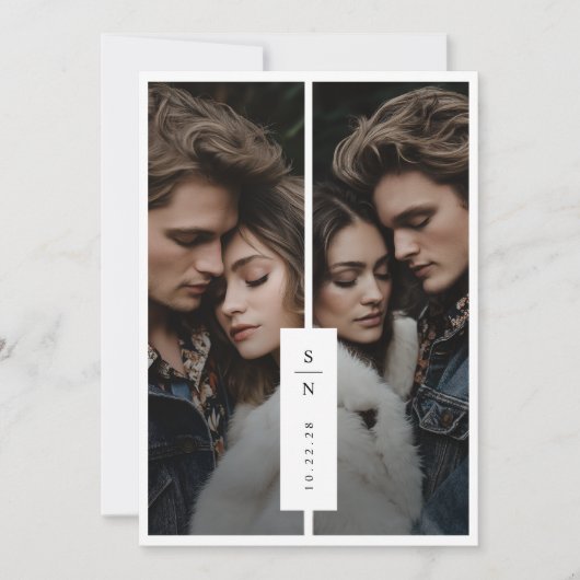 Invitation Mariage photo Elegant Moderne (Devant)