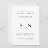 Invitation Mariage photo Elegant Moderne (Dos)