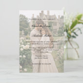 Invitation Mariage photo élégant moderne (Debout devant)