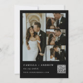Invitation Mariage photo élégant QR Code (Devant)