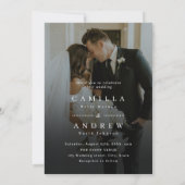 Invitation Mariage photo élégant QR Code (Dos)