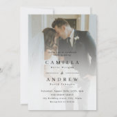 Invitation Mariage photo élégant QR Code (Dos)