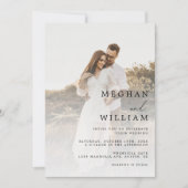 Invitation Mariage photo élégant QR Code (Devant)