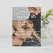 Invitation Mariage photo Élégante Typographie moderne (Debout devant)