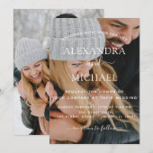 Invitation Mariage photo Élégante Typographie moderne (Devant / Derrière)