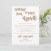 Invitation Mariage Photo Elopement Rétro Terracotta (Debout devant)