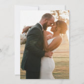 Invitation Mariage Photo Elopement Rétro Terracotta (Dos)