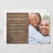 Invitation Mariage Photo en Bois (Devant)