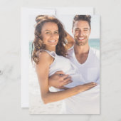 Invitation Mariage photo en or noir et blanc (Dos)