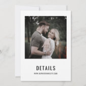 Invitation Mariage photo Enregistrer la date | Superposition  (Dos)