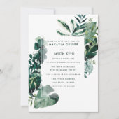 Invitation Mariage Photo Eucalyptus Botanique (Devant)
