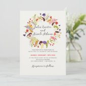 Invitation Mariage photo Exotic Woodland Fleur sauvage (Debout devant)