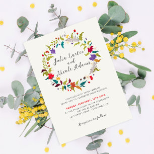 Invitation Mariage photo Exotic Woodland Fleur sauvage