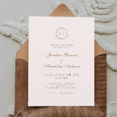 Invitation Mariage photo Fall Terracotta and Cream