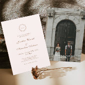 Invitation Mariage photo Fall Terracotta and Cream