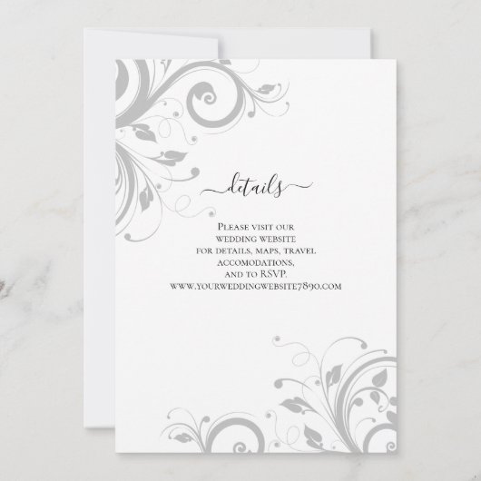 Invitation Mariage photo Festive Script Overlay (Dos)