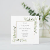 Invitation Mariage photo Feuille de verdure (Debout devant)