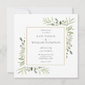 Invitation Mariage photo Feuille de verdure (Devant)