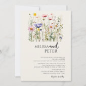 Invitation Mariage photo fleur sauvage (Devant)