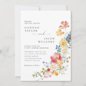 Invitation Mariage photo Fleur sauvage coloré (Devant)