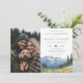 Invitation Mariage photo Fleur sauvage de Watercolor (Debout devant)