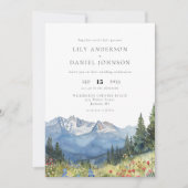 Invitation Mariage photo Fleur sauvage de Watercolor (Devant)