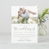 Invitation Mariage photo Fleur sauvage peint moderne (Debout devant)