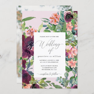 Invitation Mariage photo floral de Rustic Romance