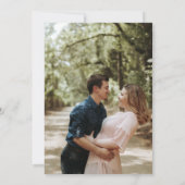 Invitation Mariage photo floral doux et romantique vert rose (Dos)