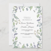 Invitation Mariage photo floral Lilac Watercolor (Devant)