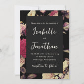 Invitation Mariage photo floral Moody Dramatic (Devant)
