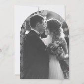 Invitation Mariage photo floral Retro Arch Bold (Dos)