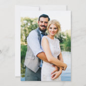 Invitation Mariage photo floral rose Aquarelle moderne (Dos)