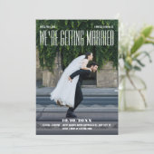 Invitation Mariage photo fun moderne (Debout devant)
