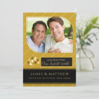 Mariage photo Gay et Lesbian Gold Pinstripe