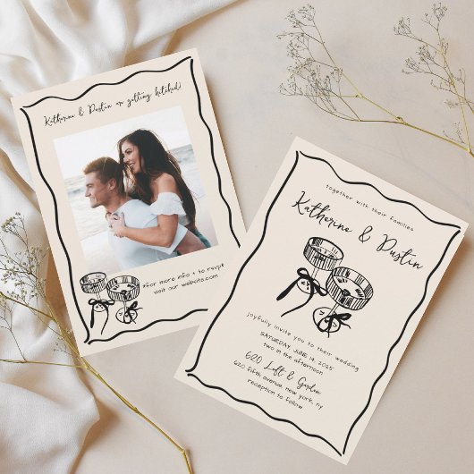 Invitation Mariage photo géant moderne