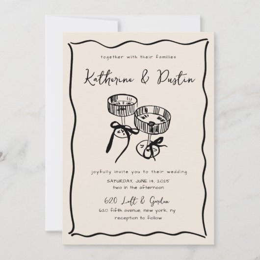 Invitation Mariage photo géant moderne (Devant)