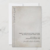 Invitation Mariage photo gothique Enregistrer la date (Dos)