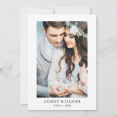 Invitation Mariage photo Green Eucalyptus Gold (Dos)